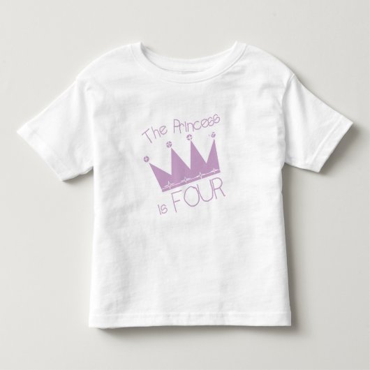 Prinses Kroon 4e Verjaardag Tshirts (Voorkant)