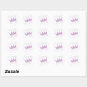 Prinses Kroon 4e Verjaardag Tshirts Ronde Sticker (Vel)