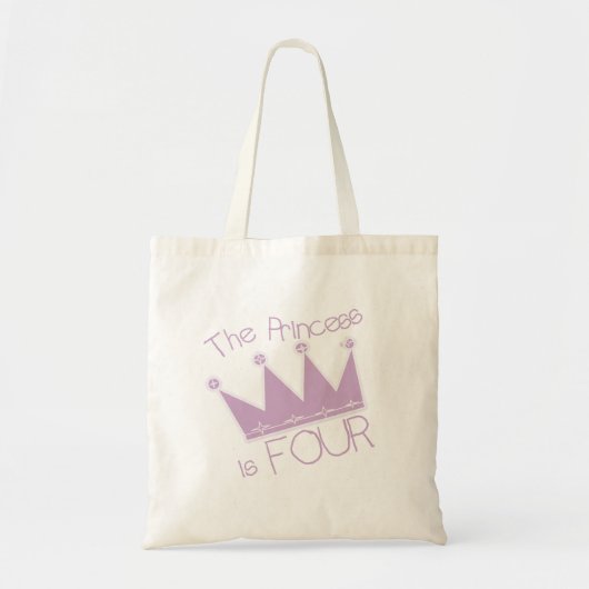 Prinses Kroon 4e Verjaardag Tshirts Tote Bag (Voorkant)