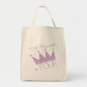 Prinses Kroon 4e Verjaardag Tshirts Tote Bag