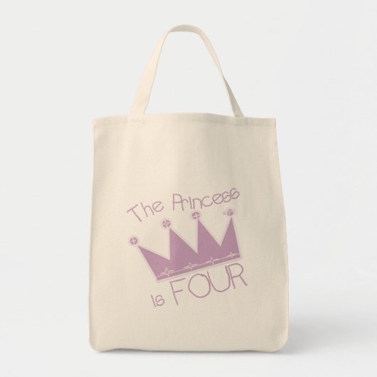 Prinses Kroon 4e Verjaardag Tshirts Tote Bag (Voorkant)