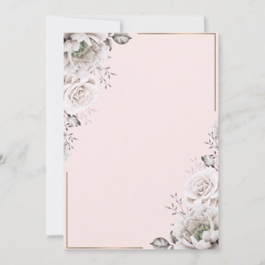 Prinses Kroon Bloemen 65ste Verjaardagsfeest Kaart (Achterkant)