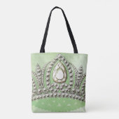 Prinses  Kroon Bord Groen Tote Bag (Achterkant)
