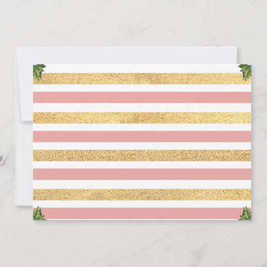 Prinses Kroon Eerste Verjaardag uitnodiging Roze G (Achterkant)