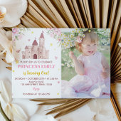 Prinses Kroon Eerste Verjaardag uitnodiging Roze G