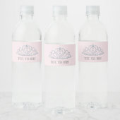 prinses, kroon, glitterkroon, label waterfles etiket (Flessen)