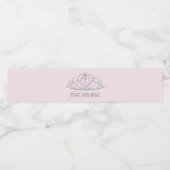 prinses, kroon, glitterkroon, label waterfles etiket (Enkel label)