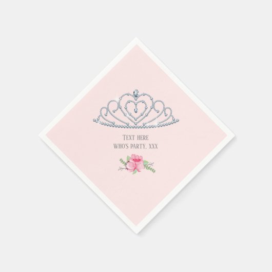 prinses, kroon, glitterkroon, servet (Hoek)