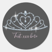 prinses, kroon, glitterkroon, stickers (Voorkant)