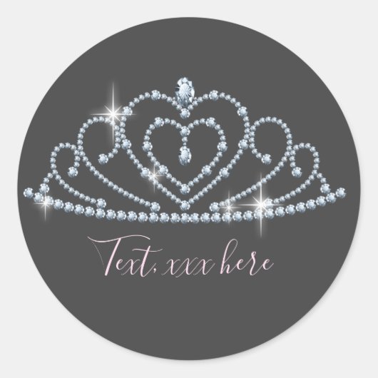 prinses, kroon, glitterkroon, stickers (Voorkant)