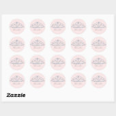 prinses, kroon, glitterkroon, stickers (Vel)