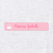 Prinses Kroon Paarse Roze Perzik Geel Naam Labels (Design 2)