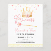 Prinses Kroon Roze 3e Meisje Verjaardag Budget (Voorkant)