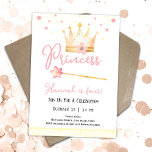 Prinses Kroon Roze 4e Meisje Verjaardag Kaart<br><div class="desc">Schattigee waterverf Princess Crown met wand Verjaardag waterverf kunstwerk. Het thema van de verjaardag van de kinderprinses. Gemakkelijk te personaliseren. Ook beschikbaar als digitale download!</div>