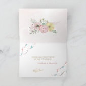 Prinses kroon roze en gouden meisjes gelukkige ver kaart (Binnen)