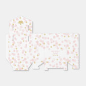 Prinses Kroon Roze Gouden Glitters Confetti Stippe Bedankdoosjes (Uitgevouwen)
