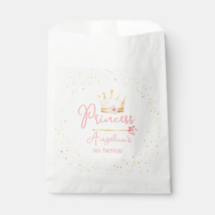 Prinses Kroon Roze Meisje Verjaardag Bedankzakje