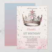 Prinses Kroon Sprookje Verjaardag Kaart (Voorkant / Achterkant)