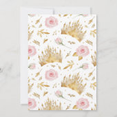 Prinses Kroon Sprookje Verjaardag Uitnodiging (Achterkant)