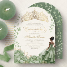 Prinses Kroon Tiara Salie Groen Quinceanera