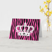 Prinses kroon verjaardag kaart (Gele Bloem)