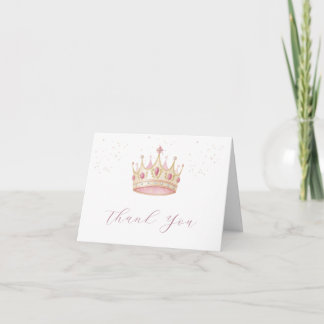 Prinses Kroon Verjaardagsfeestje Bedankkaart