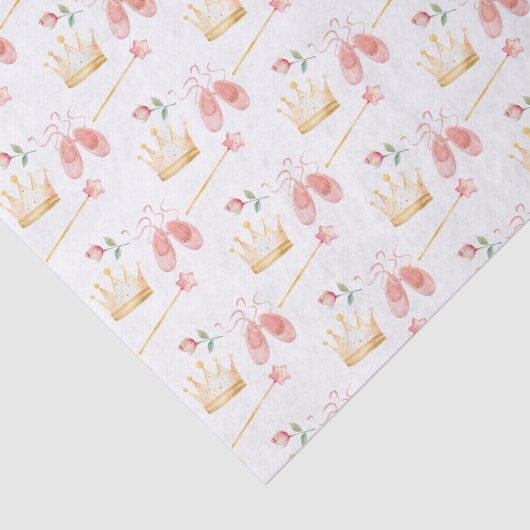 Prinses Kroon Wand Roze Meisje Verjaardag Tissuepapier (Detail)