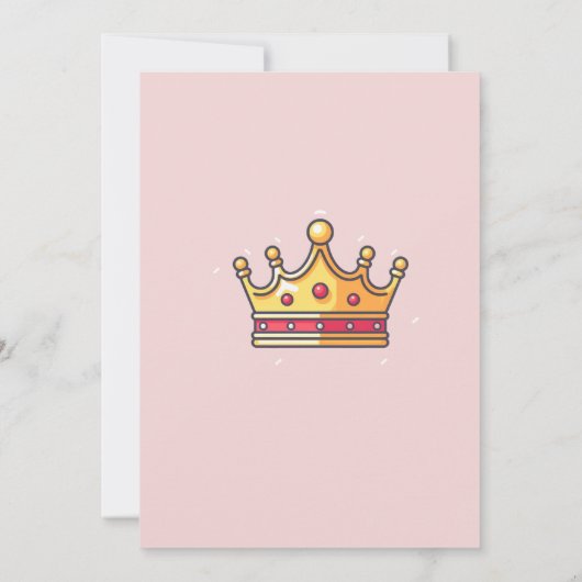 Prinses Kroonkasteel Verjaardag Uitnodiging (Achterkant)