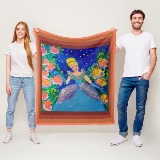 Prinses "Kunst van kinderen" Fleece Deken (In situ)
