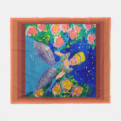 Prinses "Kunst van kinderen" Fleece Deken (Voorkant (Horizontaal))