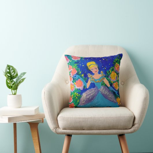 Prinses "Kunst van kinderen" Kussen (Stoel)