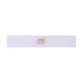 prinses Lavender Gold Baby Girl Birthday Uitnodigingen Wikkel (Vlak)