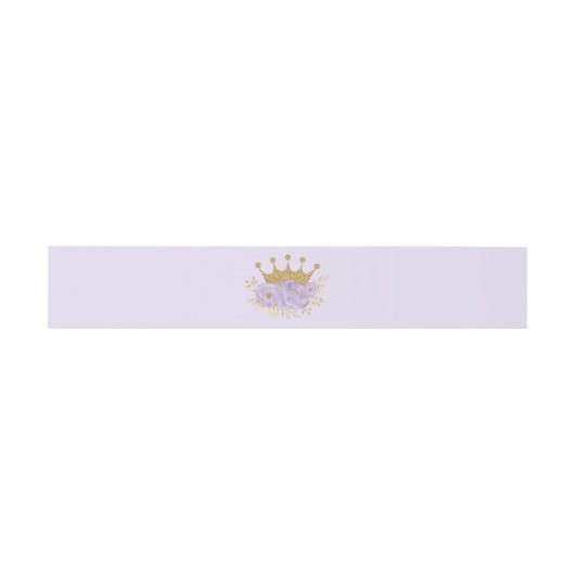 prinses Lavender Gold Baby Girl Birthday Uitnodigingen Wikkel (Vlak)