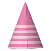 Prinses Licht Roze en Roze Gestreept Feesthoedjes (Achterkant)