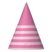 Prinses Licht Roze en Roze Gestreept Feesthoedjes (Links)