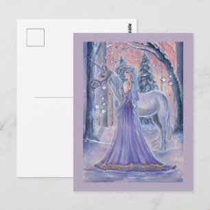 Prinses Lumi met eenhoorn kunst door Renee Lavoie Briefkaart
