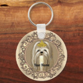 Prinses Maltese hond Sleutelhanger (Voorkant)