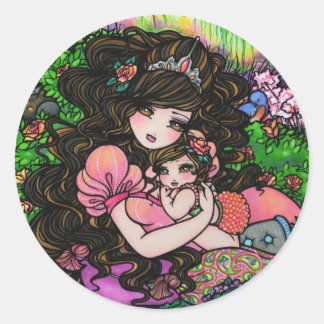 Prinses Mam & Baby shower Fantasy Kunst Stickers