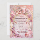 Prinses Masquerade Sprookje Verjaardagsfeest Kaart (Achterkant)