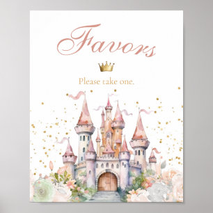 Prinses Meisje Blush Goud Koninklijke Kasteel Favo Poster