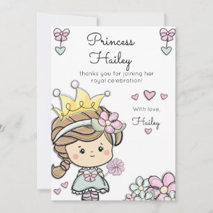 Prinses meisje eerste verjaardag viering dank u