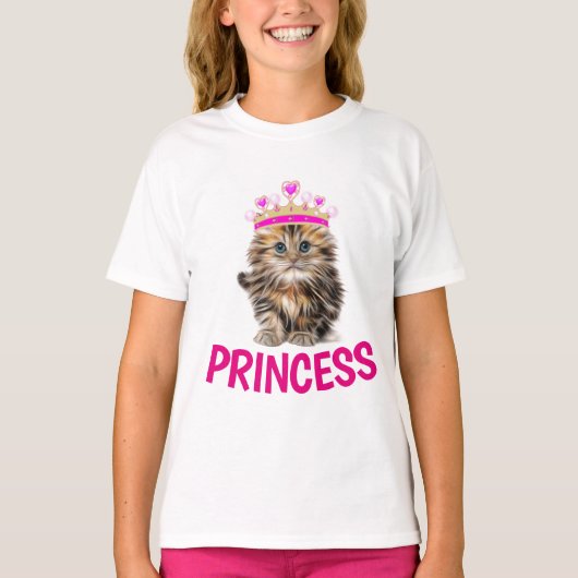 PRINSES Meisjes Kat T-shirts (Voorkant)
