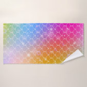 Prinses mermaid met regenboogschubben in kawaï badhanddoek (Badhanddoek)