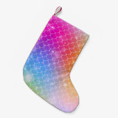 Prinses mermaid met regenboogschubben in kawaï kleine kerstsok (Voorkant (Hangend))