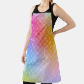 Prinses mermaid met regenboogschubben in kawaï schort (Insitu)