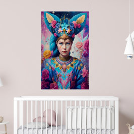 Prinses met blauwe ogen poster