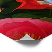 Prinses met blauwe vlekkenjurk poster (Hoek)