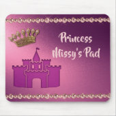 Prinses met Castle, Crown & Jewels personaliseren Muismat (Voorkant)