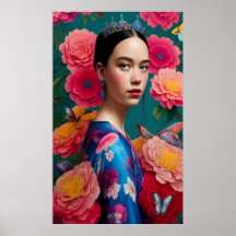 Prinses met een blauwe tiara