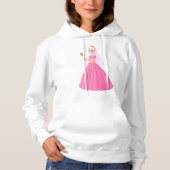 Prinses met een Roos dameshoodie Hoodie (Voorkant)